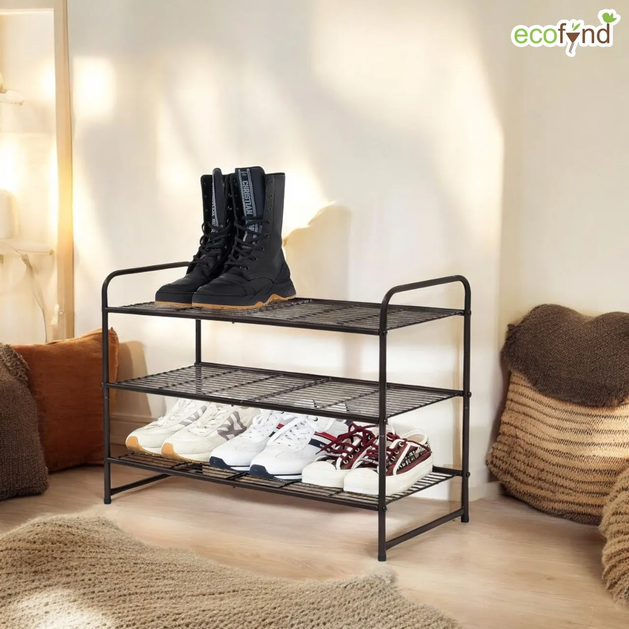 3-Layer Metal Shoe Rack