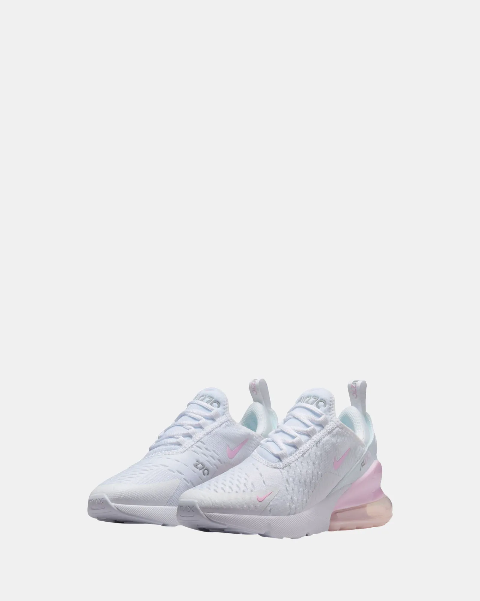 Air Max 270 Grade School White/Pink Foam/Smoke Grey
