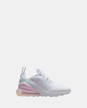 Air Max 270 Grade School White/Pink Foam/Smoke Grey