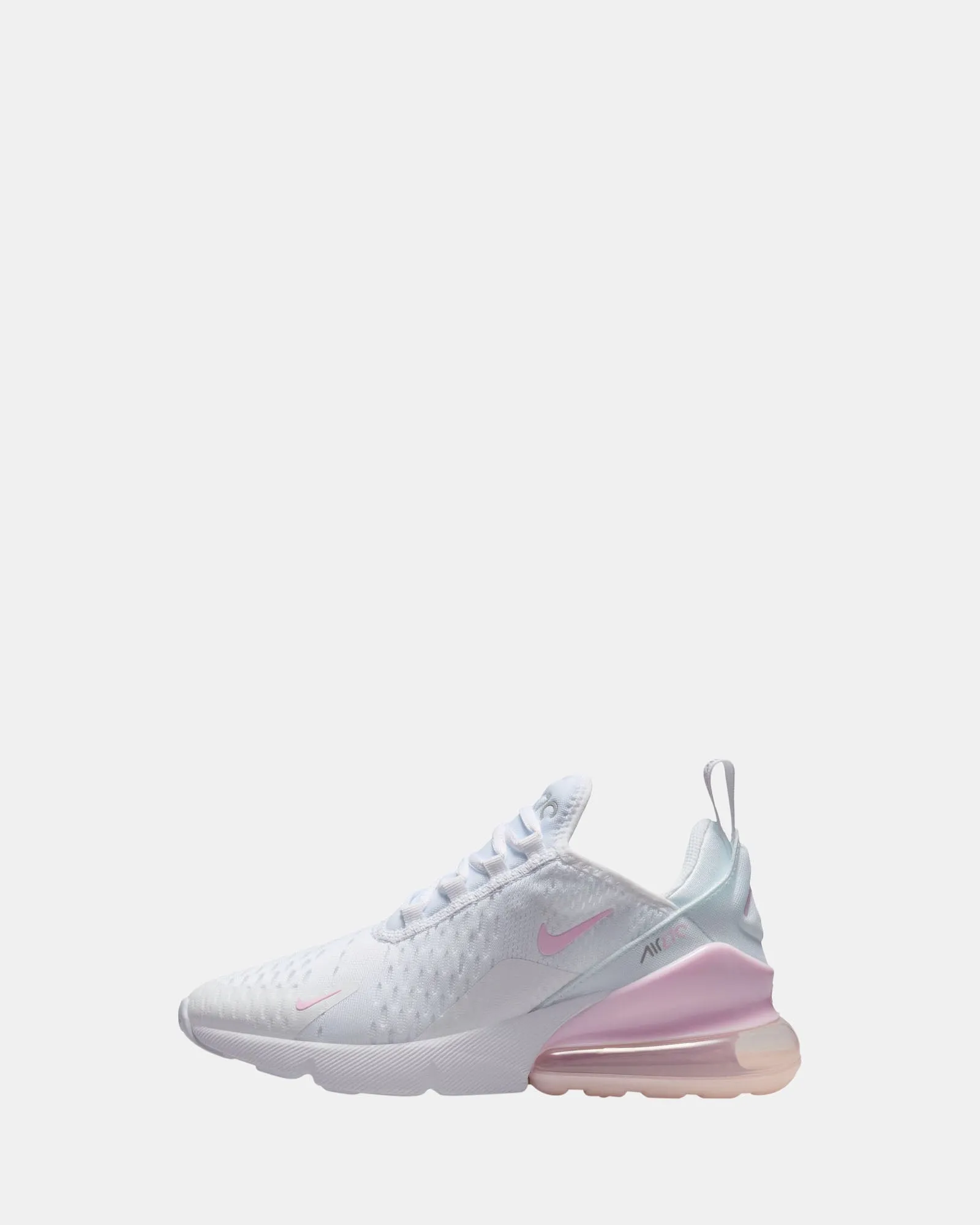 Air Max 270 Grade School White/Pink Foam/Smoke Grey