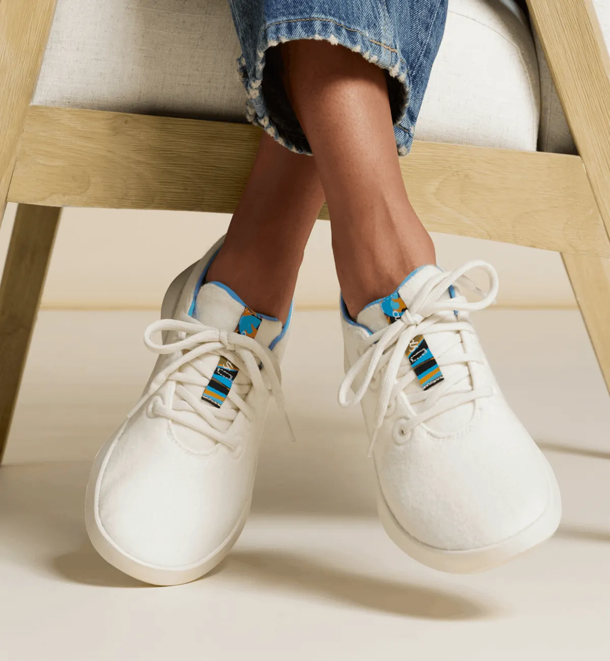 Allbirds Wool Runners Go - Natural White/NZ Blue (Natural White Sole)