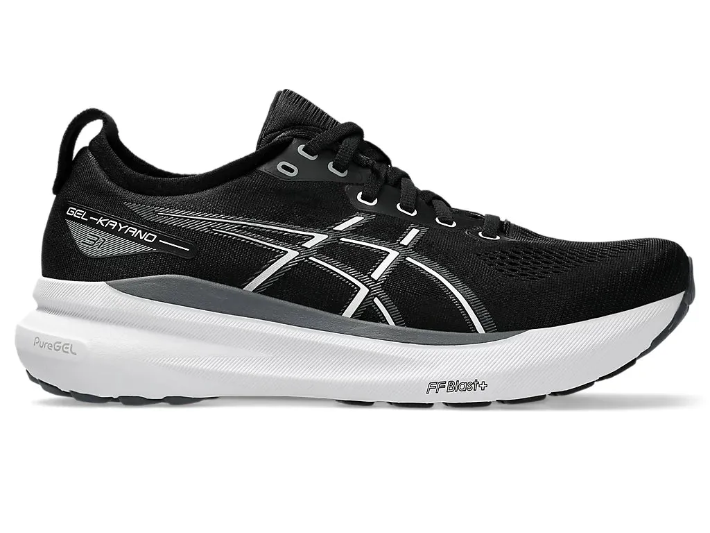 Asics Men's GEL-KAYANO 31 Running Shoes in Black/White