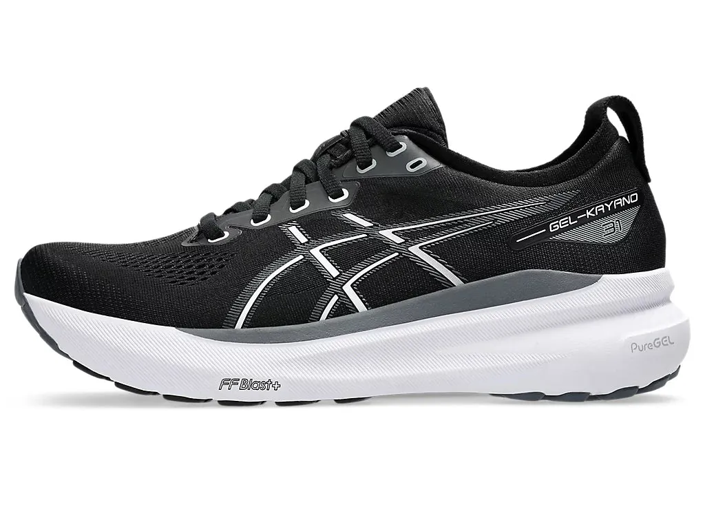 Asics Men's GEL-KAYANO 31 Running Shoes in Black/White