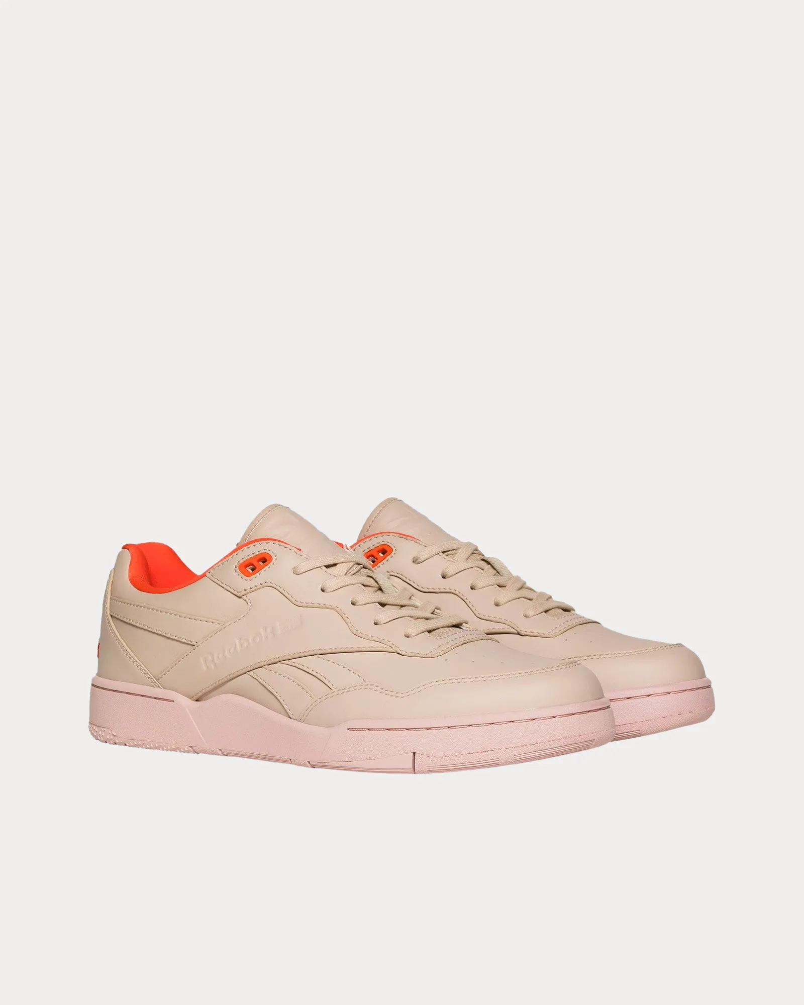 BB4000 II Faux-Leather Beige / Orange Low Top Sneakers