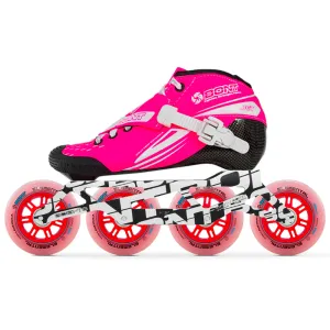 Bont Jet Unity Elemental Inline Speed Skate Package Fluro Pink/White