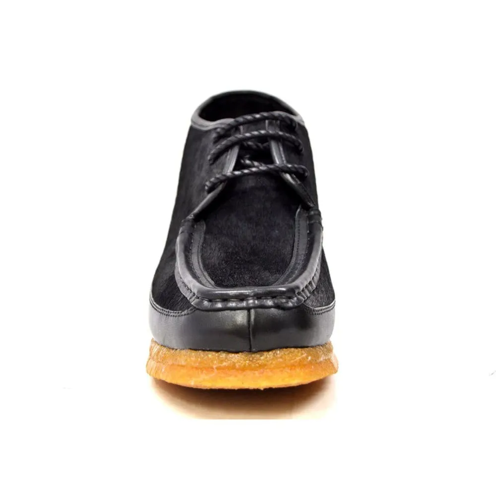 British Walkers Knicks Men's Black Leather and Pony Skin