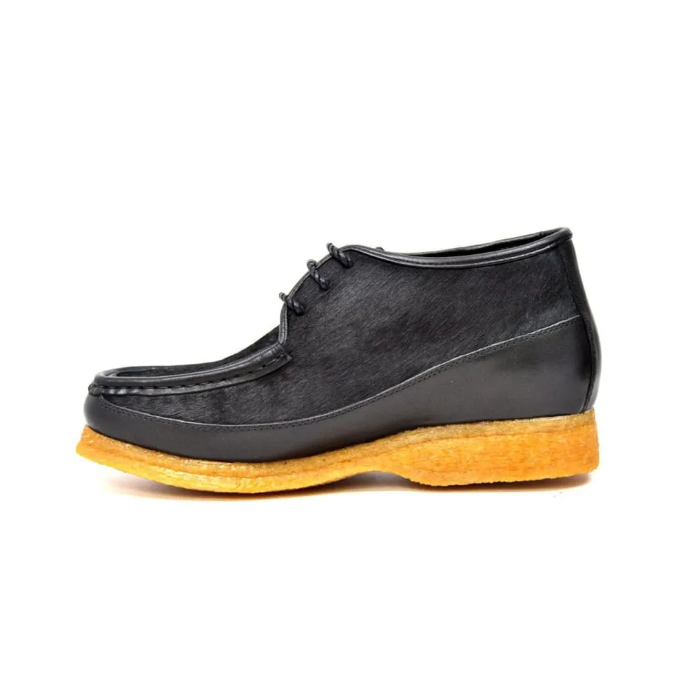 British Walkers Knicks Men's Black Leather and Pony Skin
