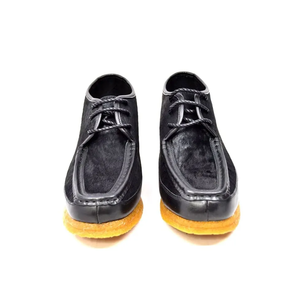 British Walkers Knicks Men's Black Leather and Pony Skin