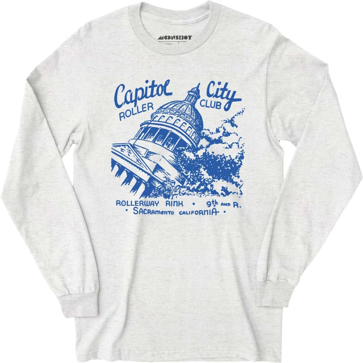 Capitol City Roller Club - Sacramento, CA - Vintage Roller Rink - Long Sleeve T-Shirt