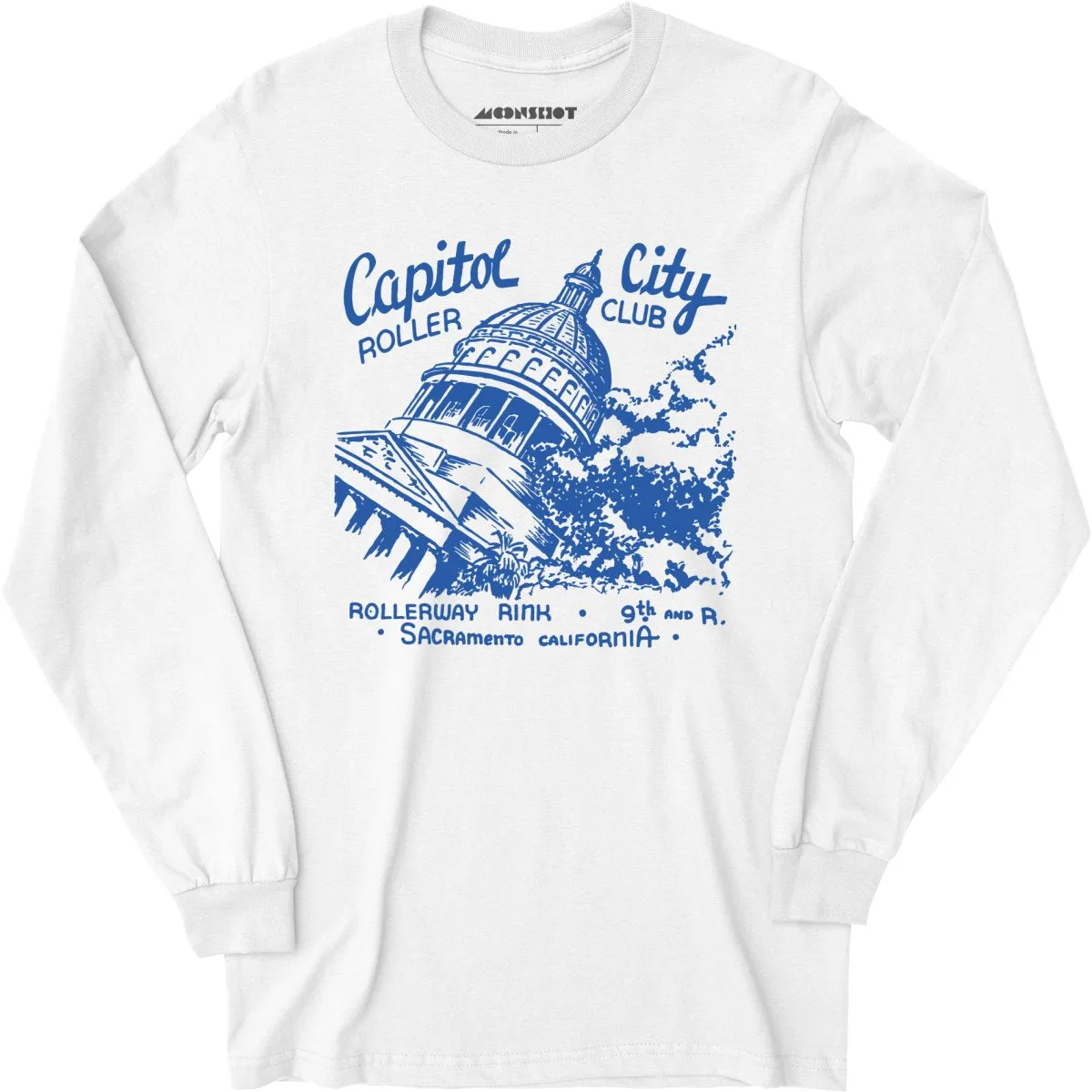 Capitol City Roller Club - Sacramento, CA - Vintage Roller Rink - Long Sleeve T-Shirt