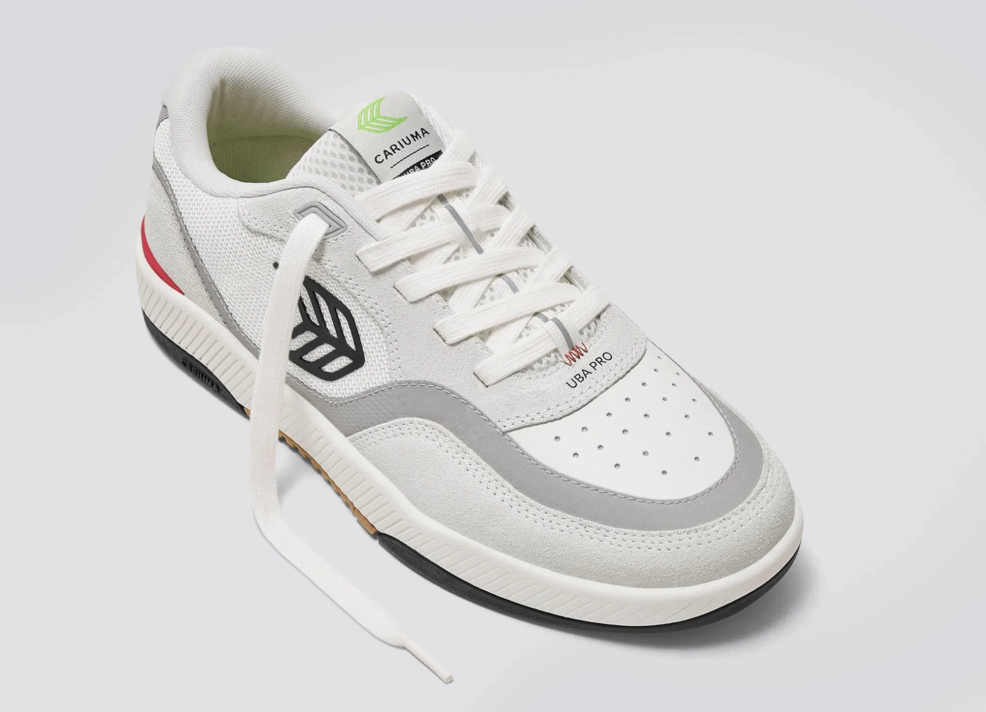 Cariuma Mens UBA Pro Smoke White Suede Sneaker