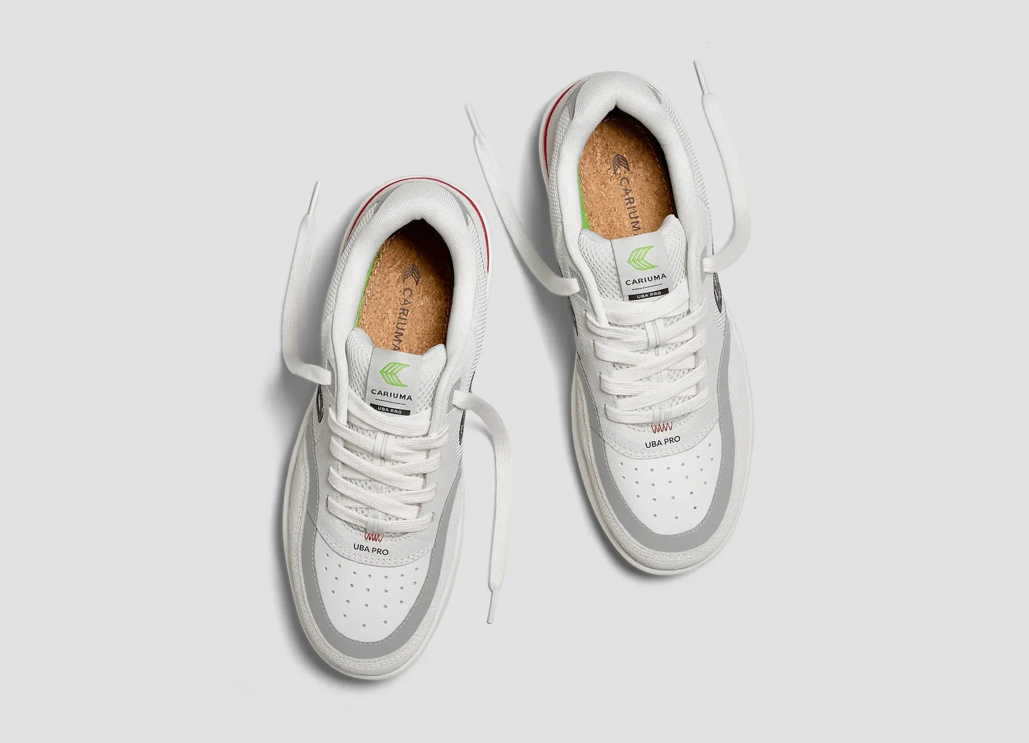 Cariuma Mens UBA Pro Smoke White Suede Sneaker