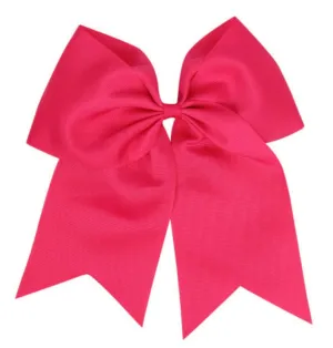 Cheer Bows Hot Pink Cheerleading Softball - Gifts for Girls and Women Team Bow with Ponytail Holder Complete your Cheerleader Outfit Uniform Strong Hair Ties Bands Elastics by Kenz Laurenz (5)