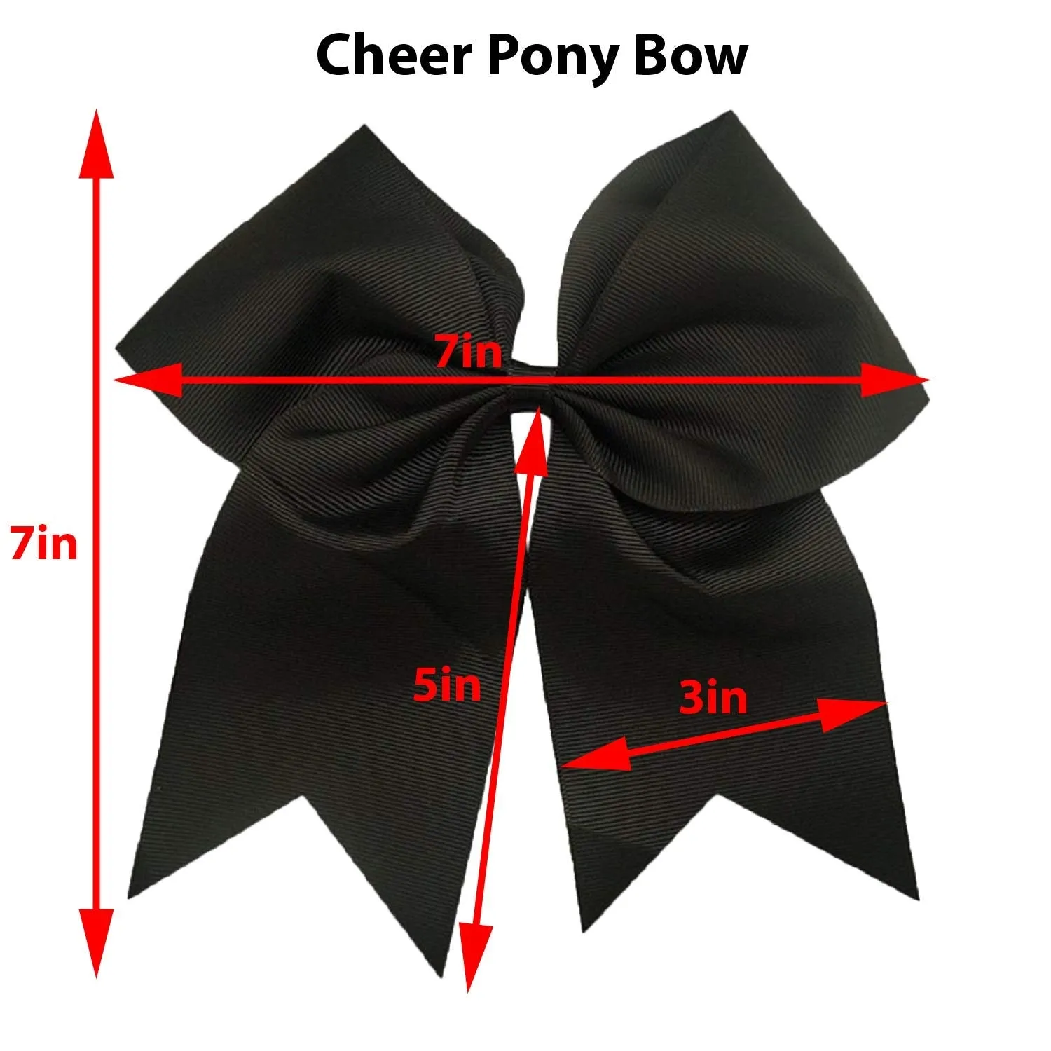 Cheer Bows Hot Pink Cheerleading Softball - Gifts for Girls and Women Team Bow with Ponytail Holder Complete your Cheerleader Outfit Uniform Strong Hair Ties Bands Elastics by Kenz Laurenz (5)