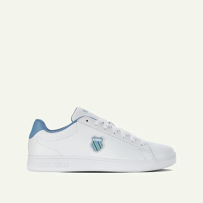 Court Shield Men's Shoes - White/Ashleigh Blue/Beryl Green