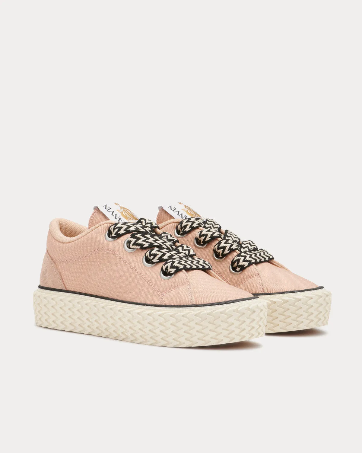 Curbies Cotton Canvas Pink Low Top Sneakers