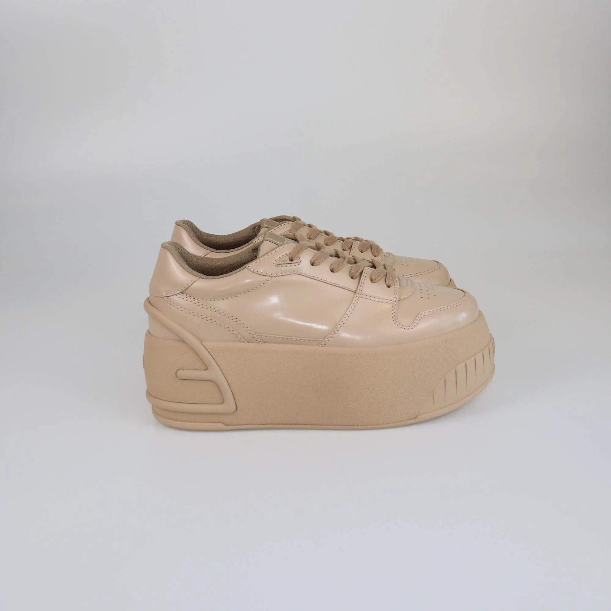 Fendi Beige Platform Sneakers