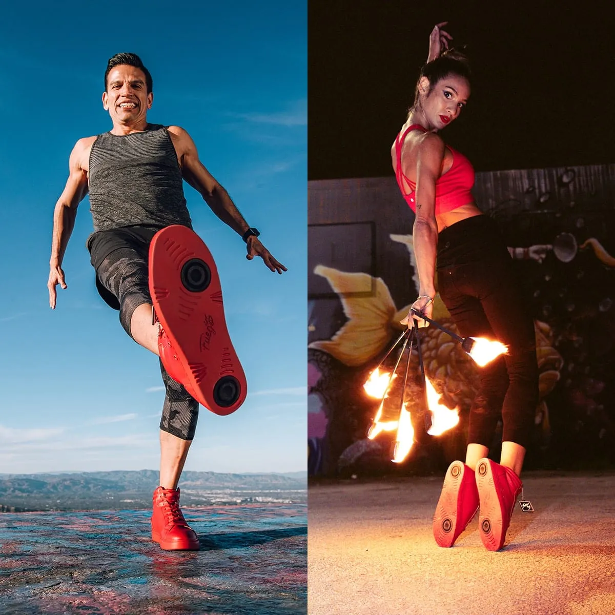 Fuego Dance Shoes Red | High-top (Collective)