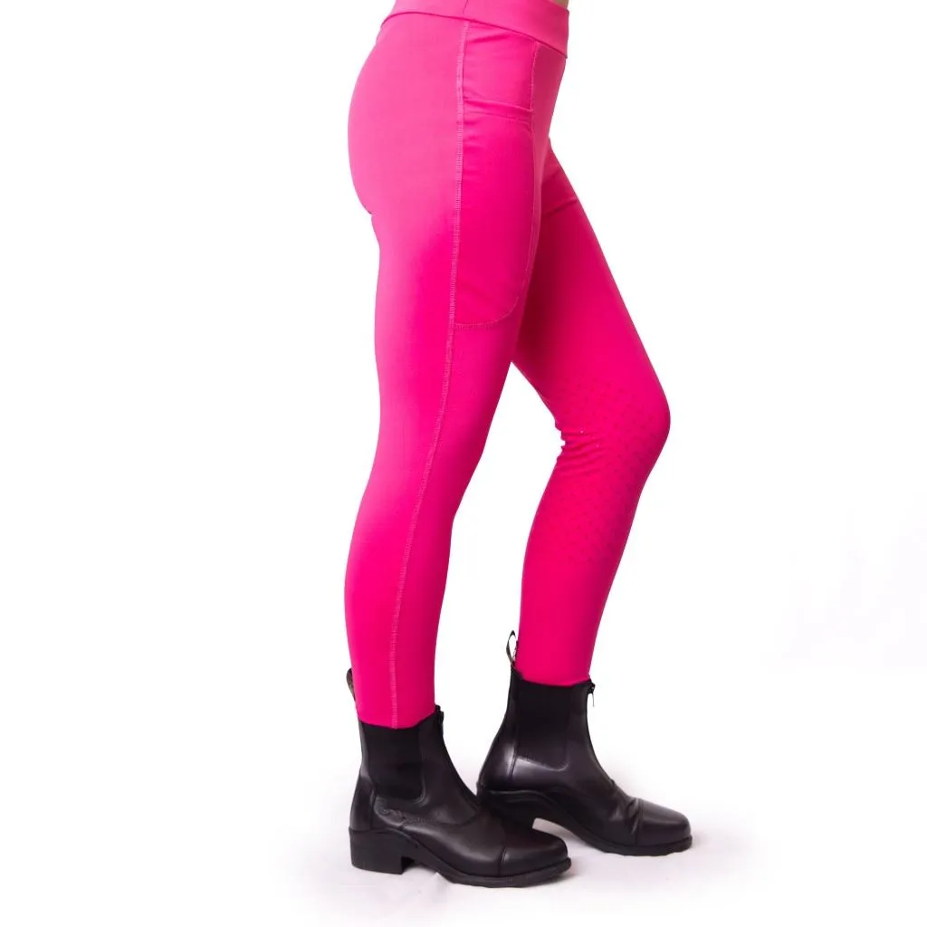 Gallop Equestrian Childrens Pocket Silicone Knee Tights