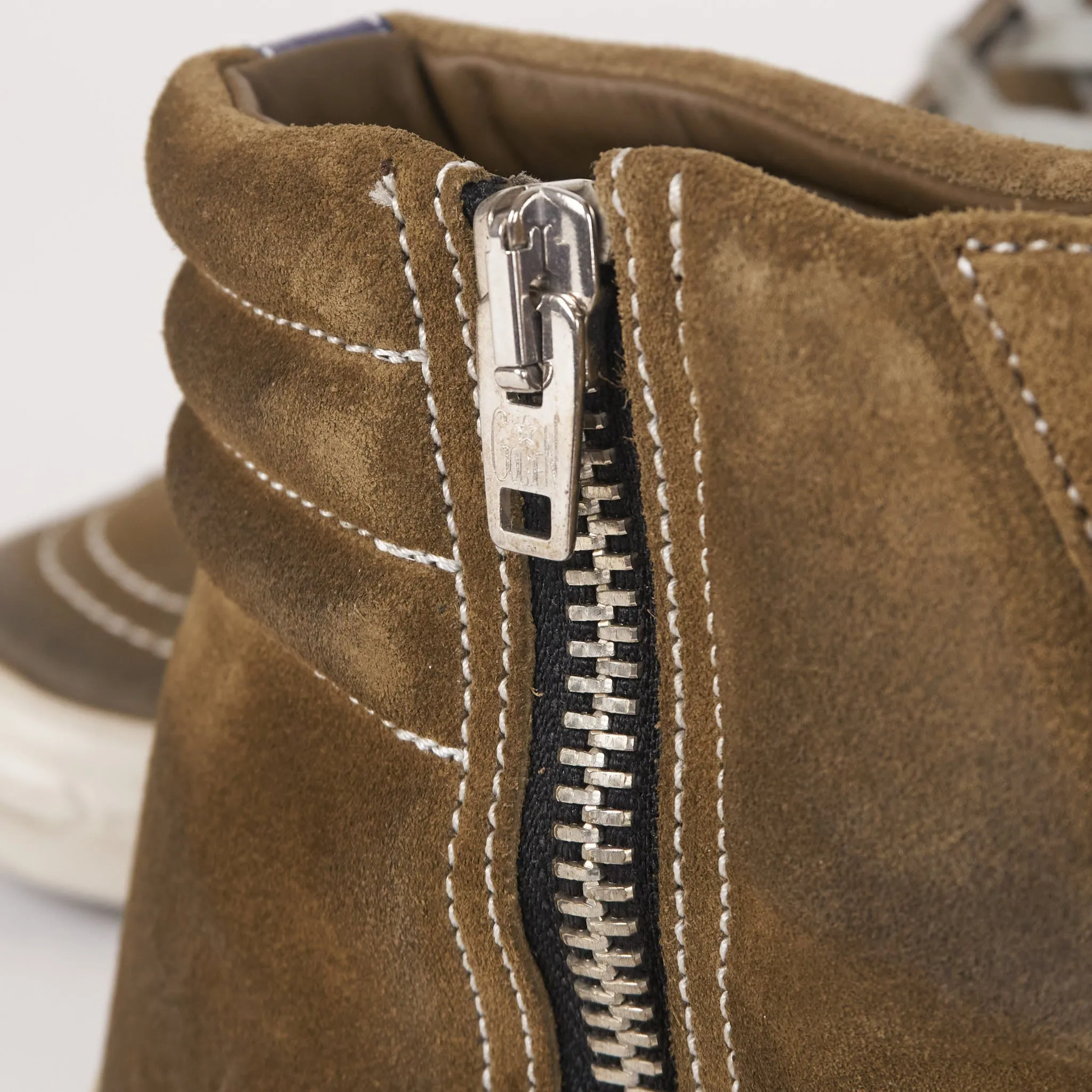 Golden Goose Beige Suede Slide Sneakers
