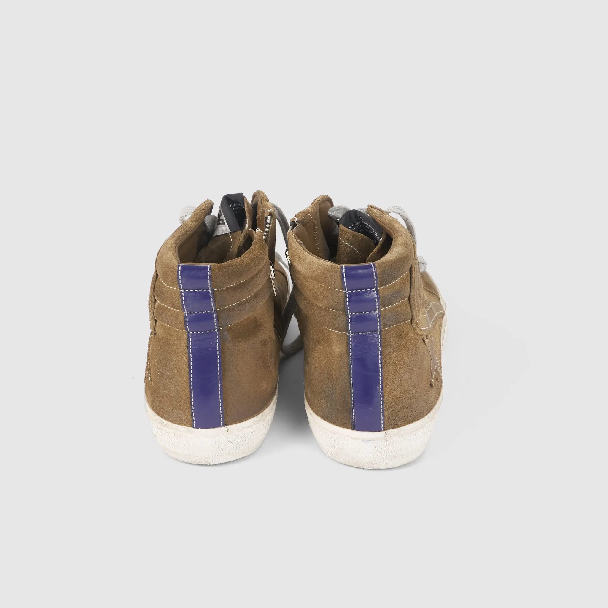 Golden Goose Beige Suede Slide Sneakers