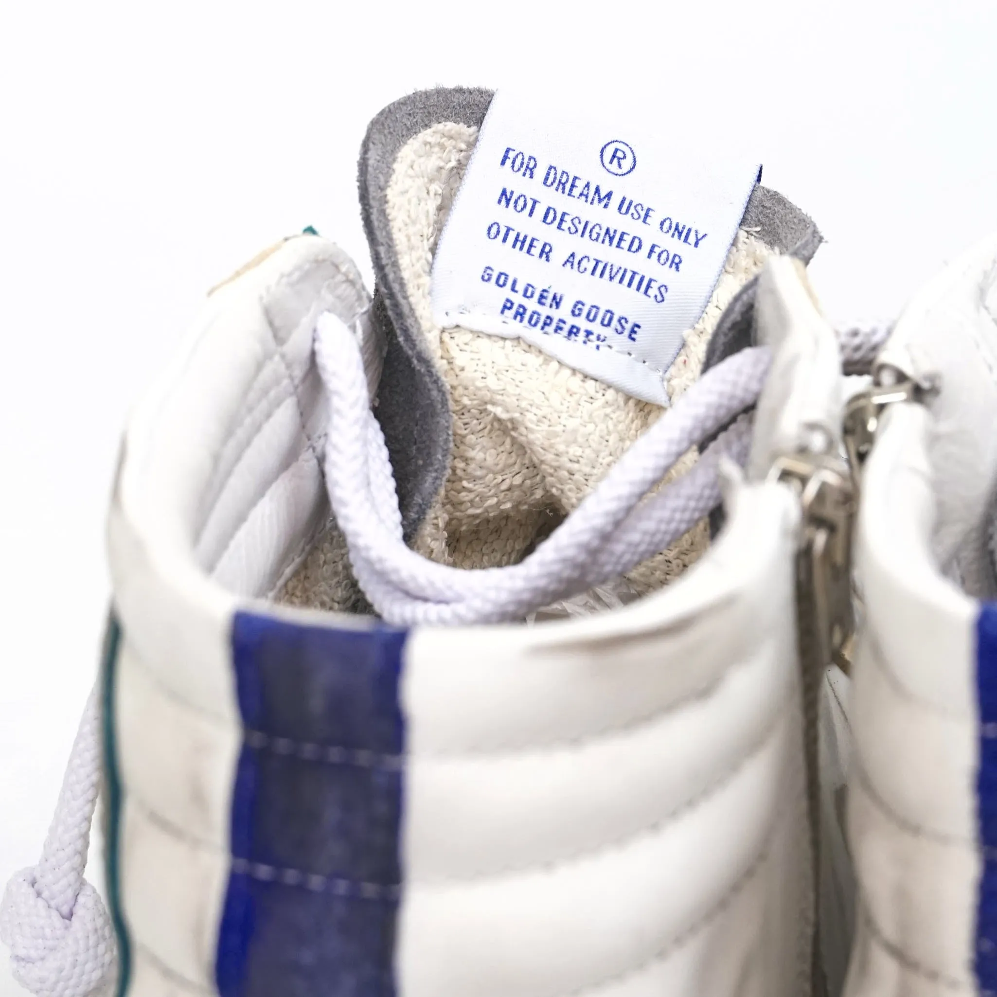 Golden Goose High White Green Red Blue Slide Sneakers
