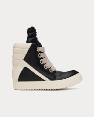 Hollywood Geobasket Jumbolace Leather Black / Black / Milk High Top Sneakers