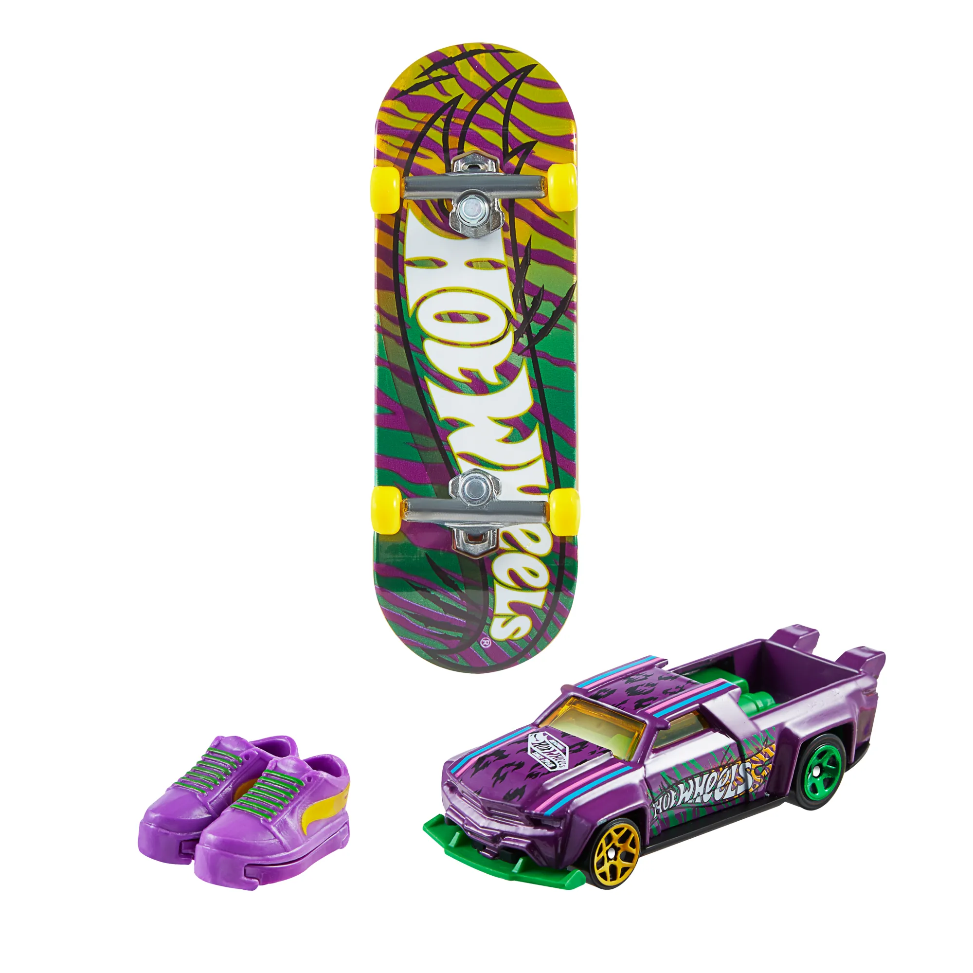 Hot Wheels Skate Veículo de Brinquedo Skateboard de Coleção FELINE RISKY™   SOLID MUSCLE™ com Diecast