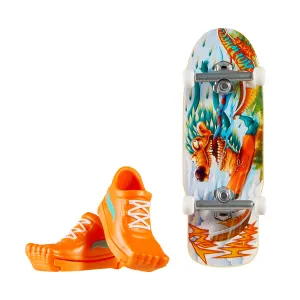 Hot Wheels Skate Veículo de Brinquedo Skateboard SPIKED FURY™ com Tênis
