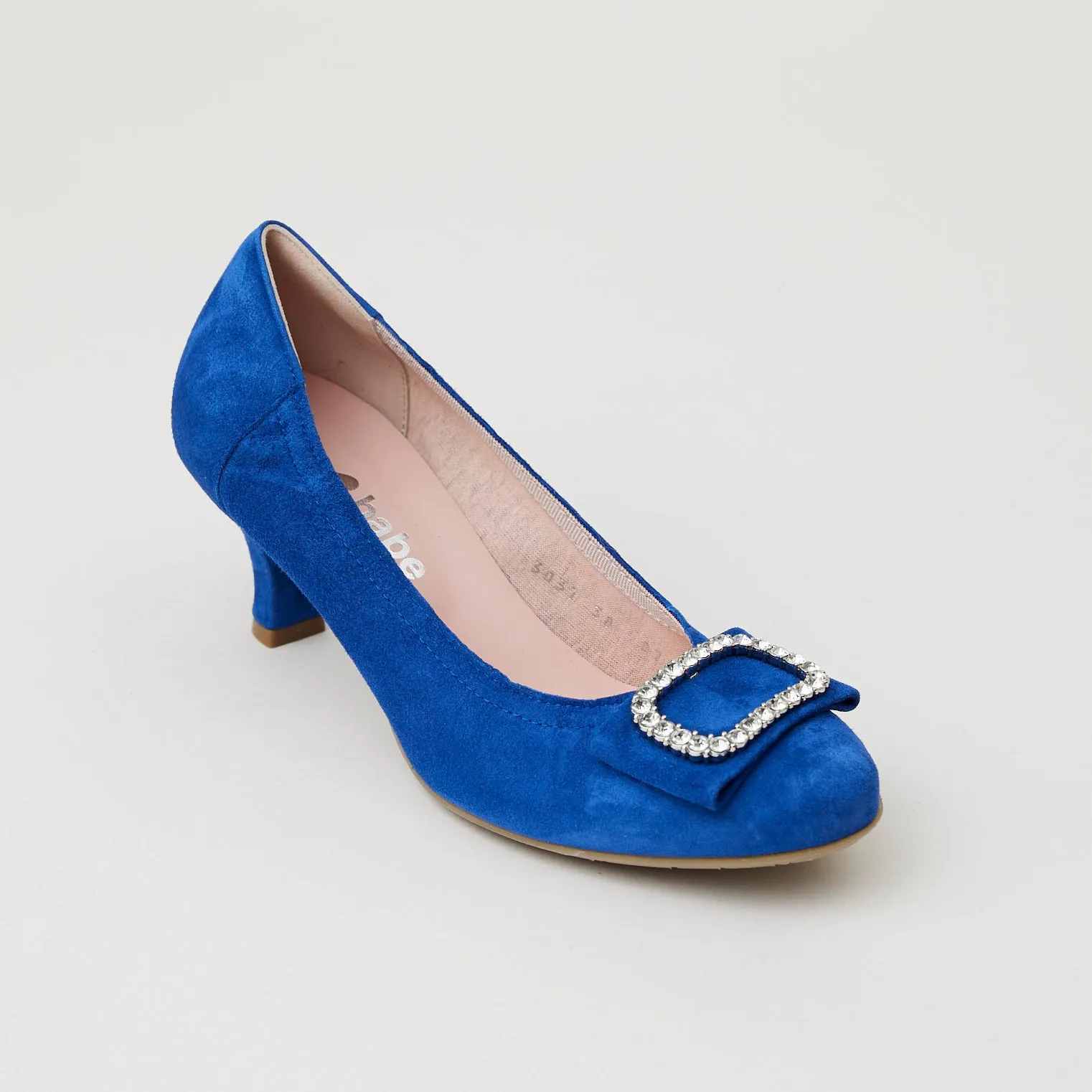 Le Babe Royal Blue Suede Kitten Heel Shoes