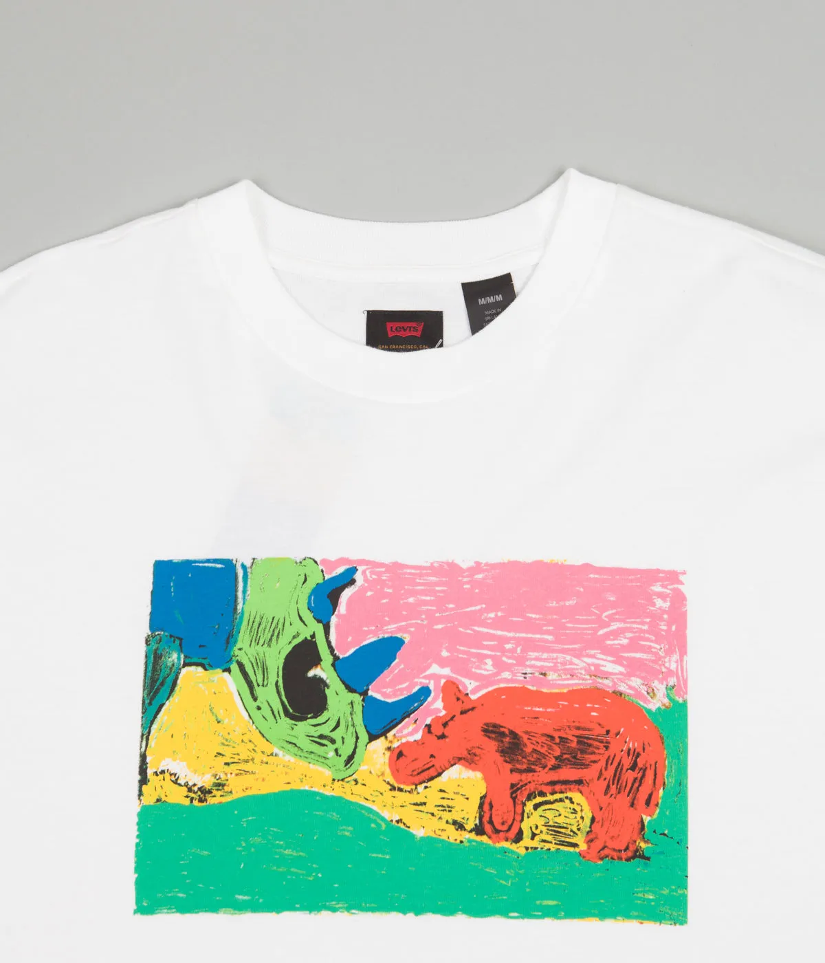 Levi's® Skate Painted Rhino T-Shirt - White