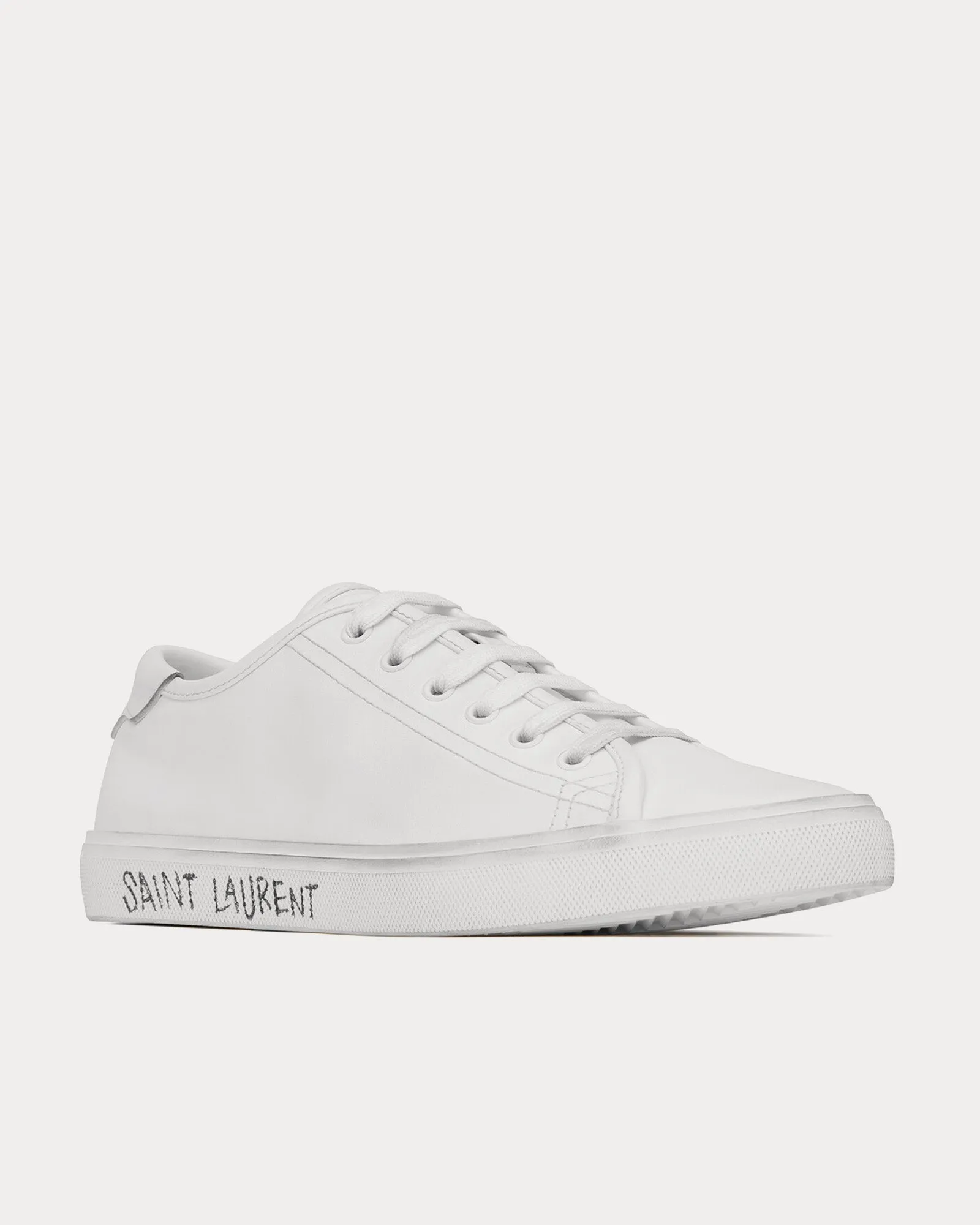 Malibu Smooth Leather Optic White Low Top Sneakers