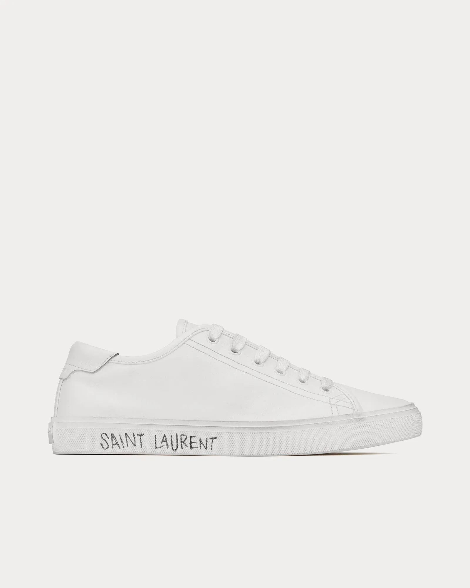 Malibu Smooth Leather Optic White Low Top Sneakers