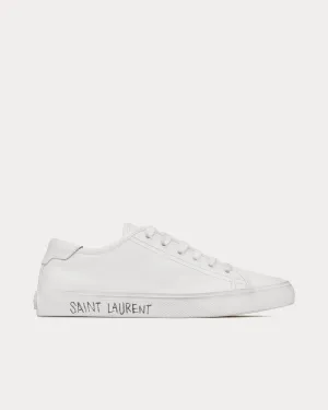 Malibu Smooth Leather Optic White Low Top Sneakers