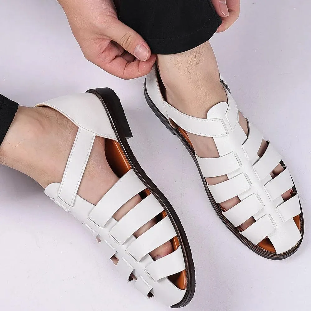 Men's Casual Shoes - Soft Leather Hollow Out Beach Sandals - TSS207