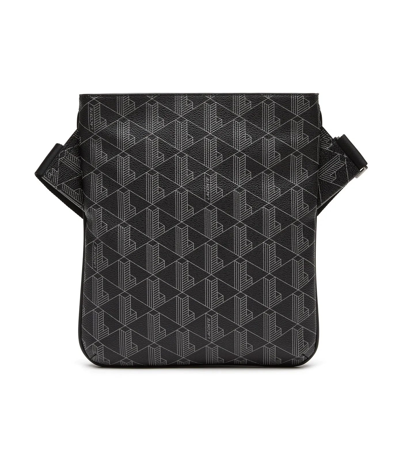 Men’s Lacoste The Blend Monogram Print Shoulder Bag Monogram Noir Gris