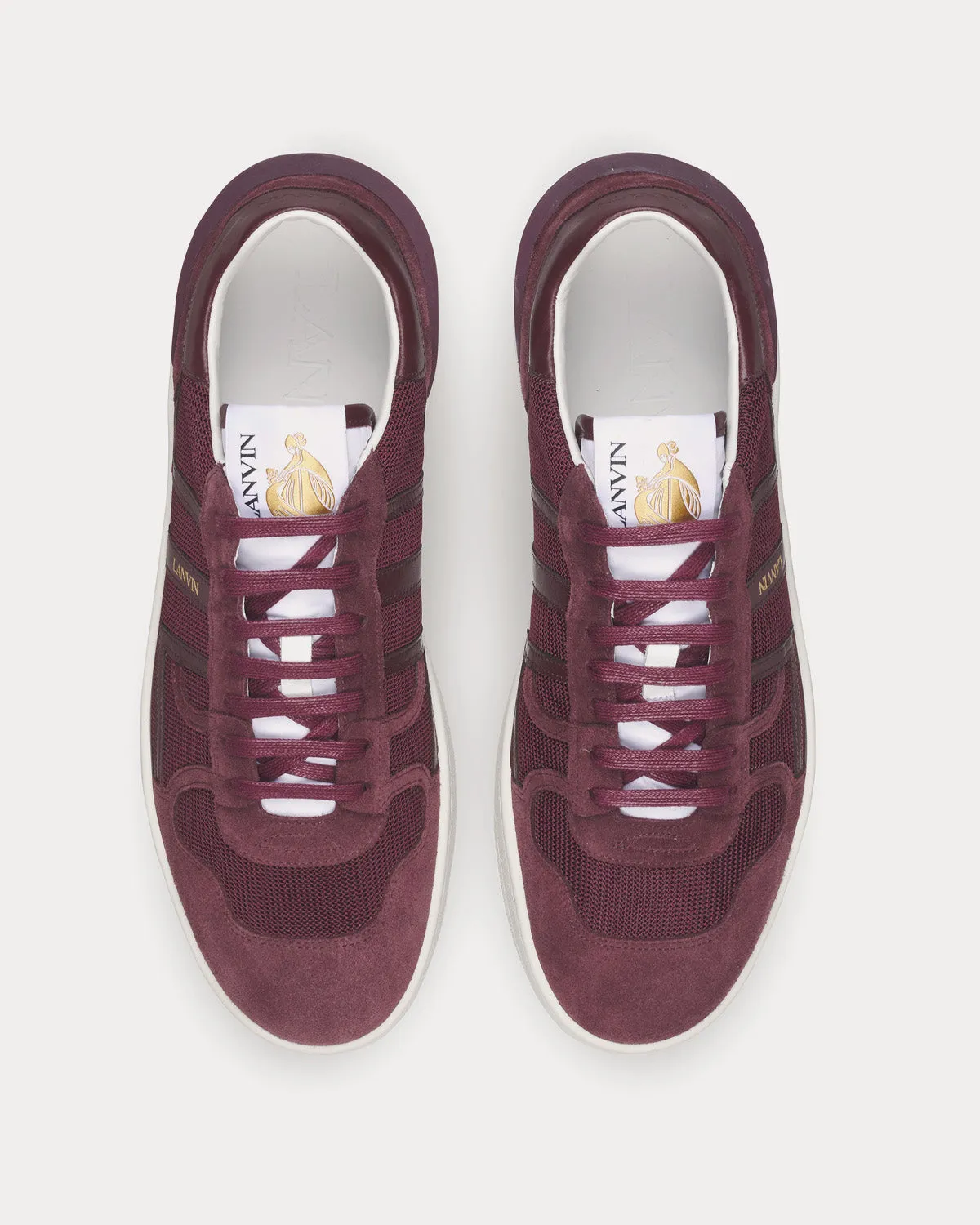 Mesh Burgundy Low Top Sneakers