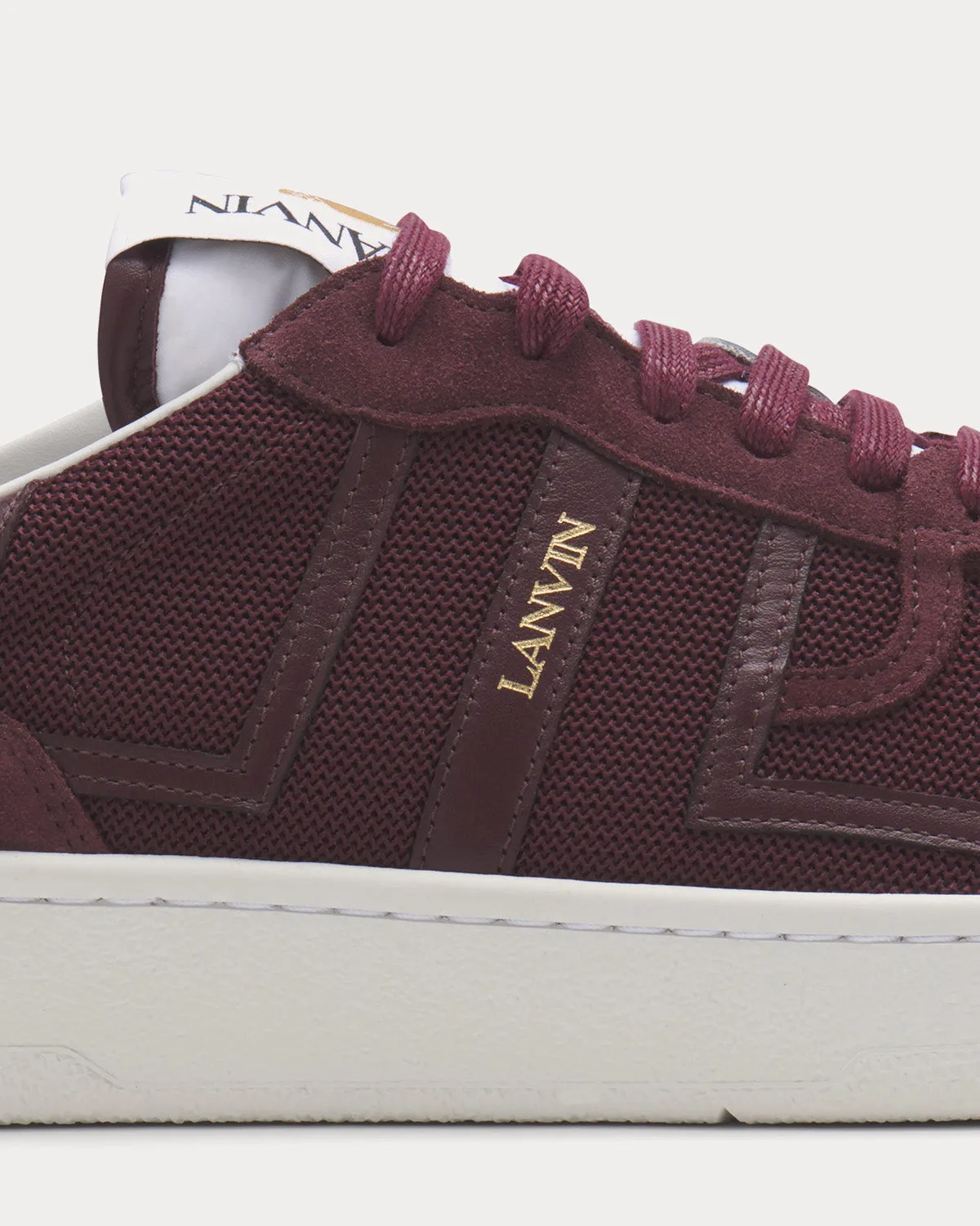 Mesh Burgundy Low Top Sneakers