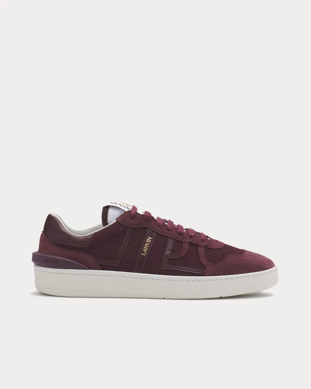 Mesh Burgundy Low Top Sneakers
