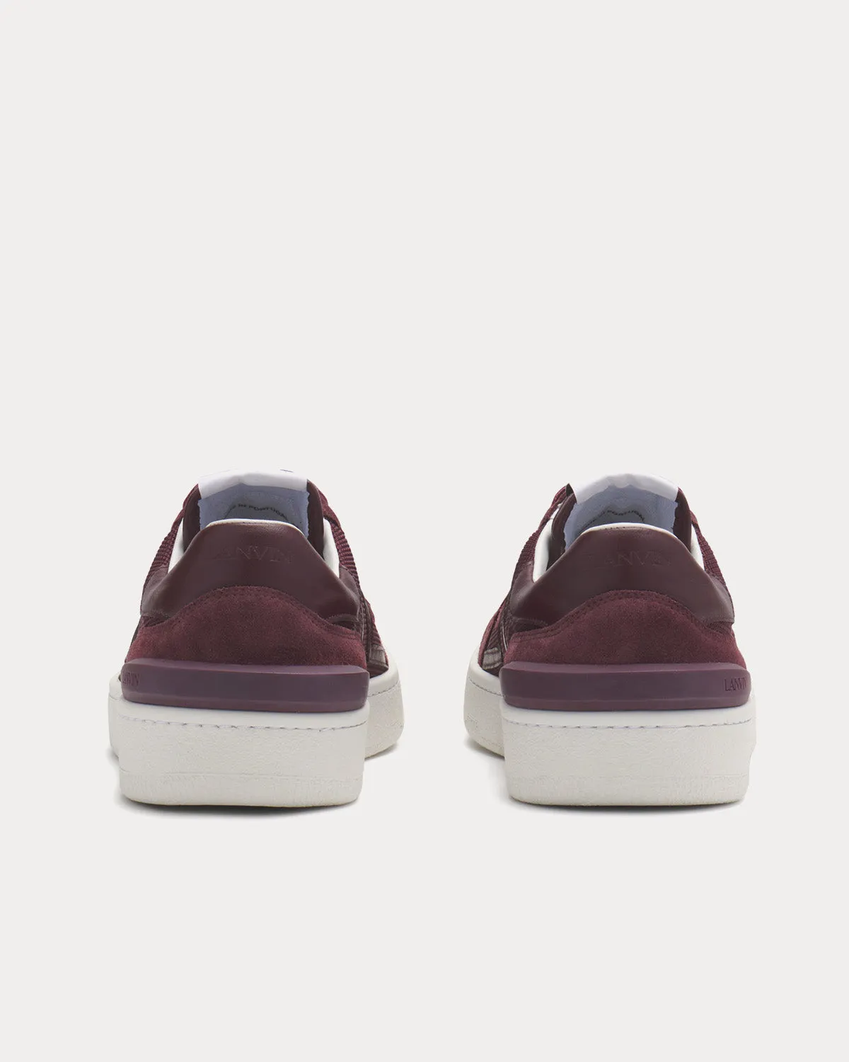 Mesh Burgundy Low Top Sneakers