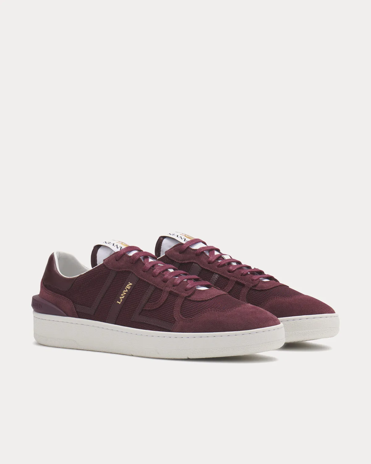 Mesh Burgundy Low Top Sneakers