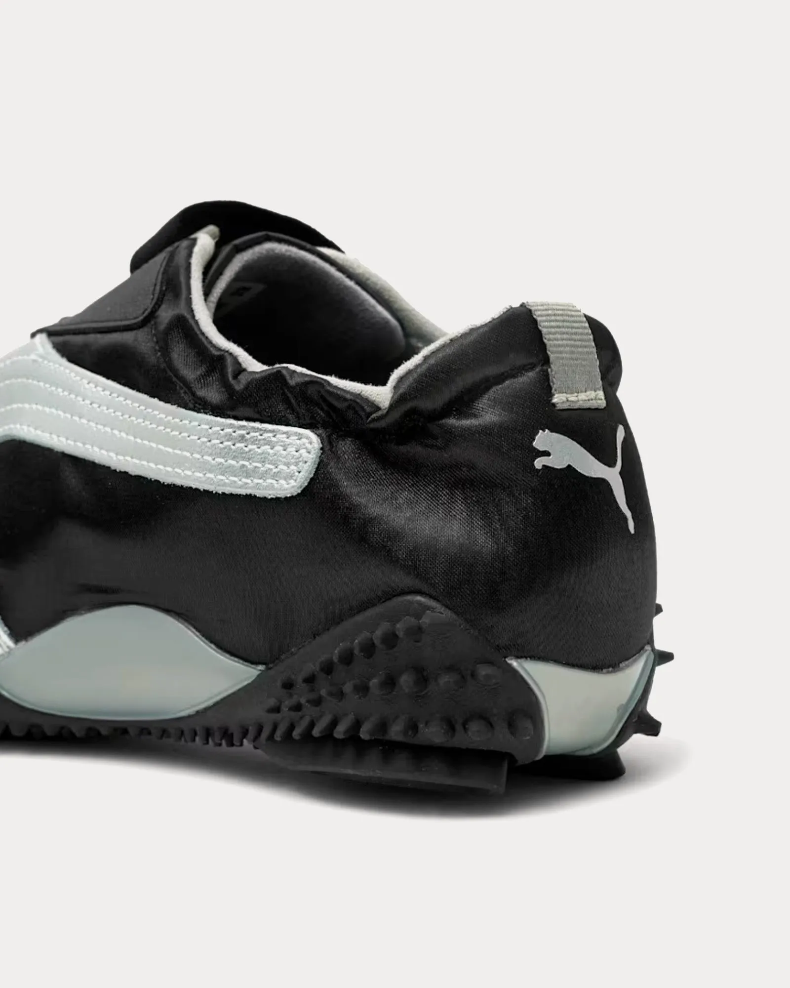 Mostro 'Power & Grace' Black / Matte Silver Slip On Sneakers