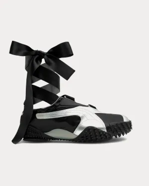 Mostro 'Power & Grace' Black / Matte Silver Slip On Sneakers