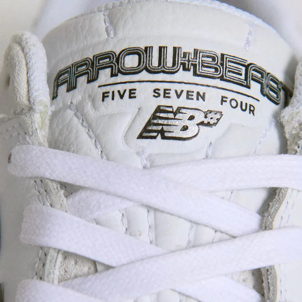 New Balance Numeric X Arrow & Beast 574 Skate Shoes - White / White