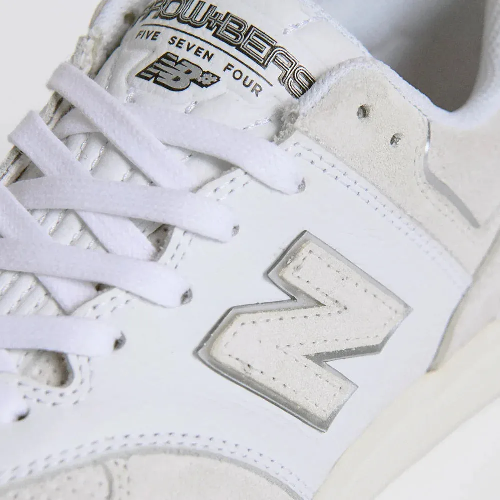 New Balance Numeric X Arrow & Beast 574 Skate Shoes - White / White