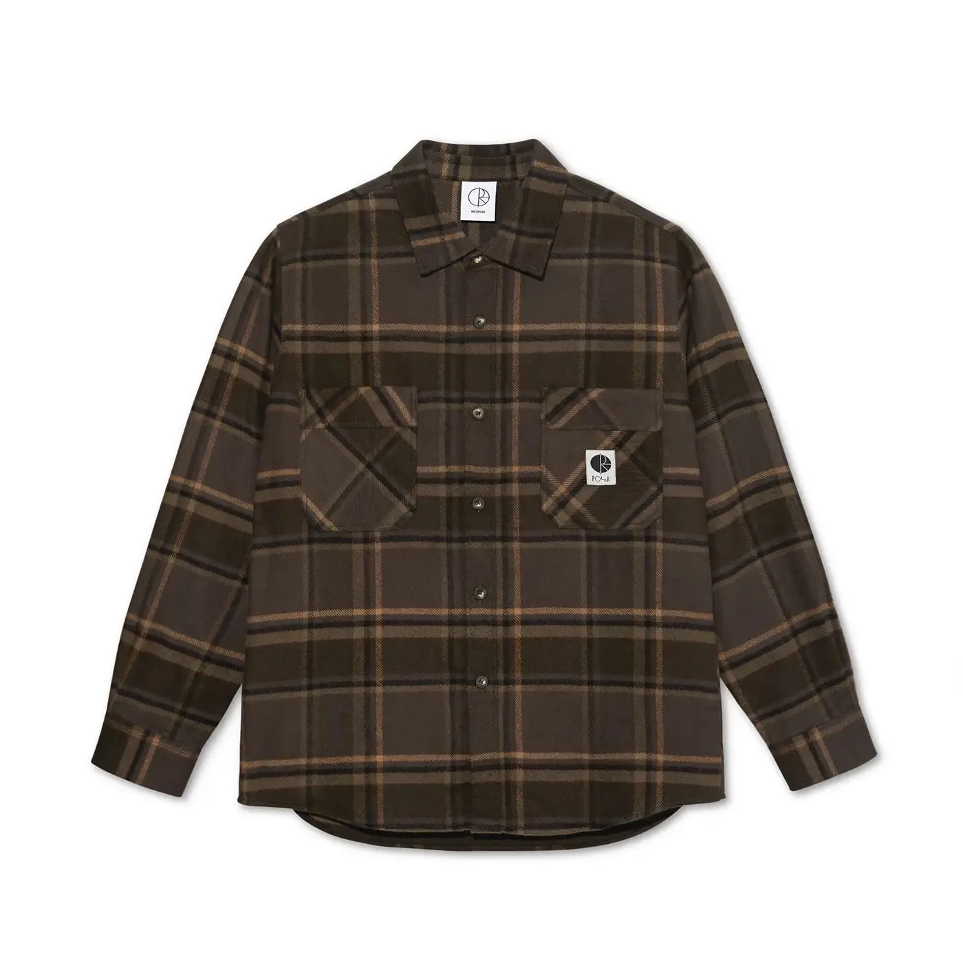 Polar Skate Co Mike L/S Flannel Shirt - Brown / Mauve