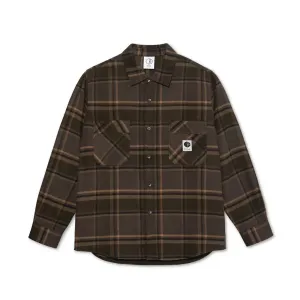 Polar Skate Co Mike L/S Flannel Shirt - Brown / Mauve