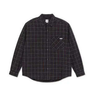 Polar Skate Co Mitchell Flannel L/S Shirt - Navy / Brown