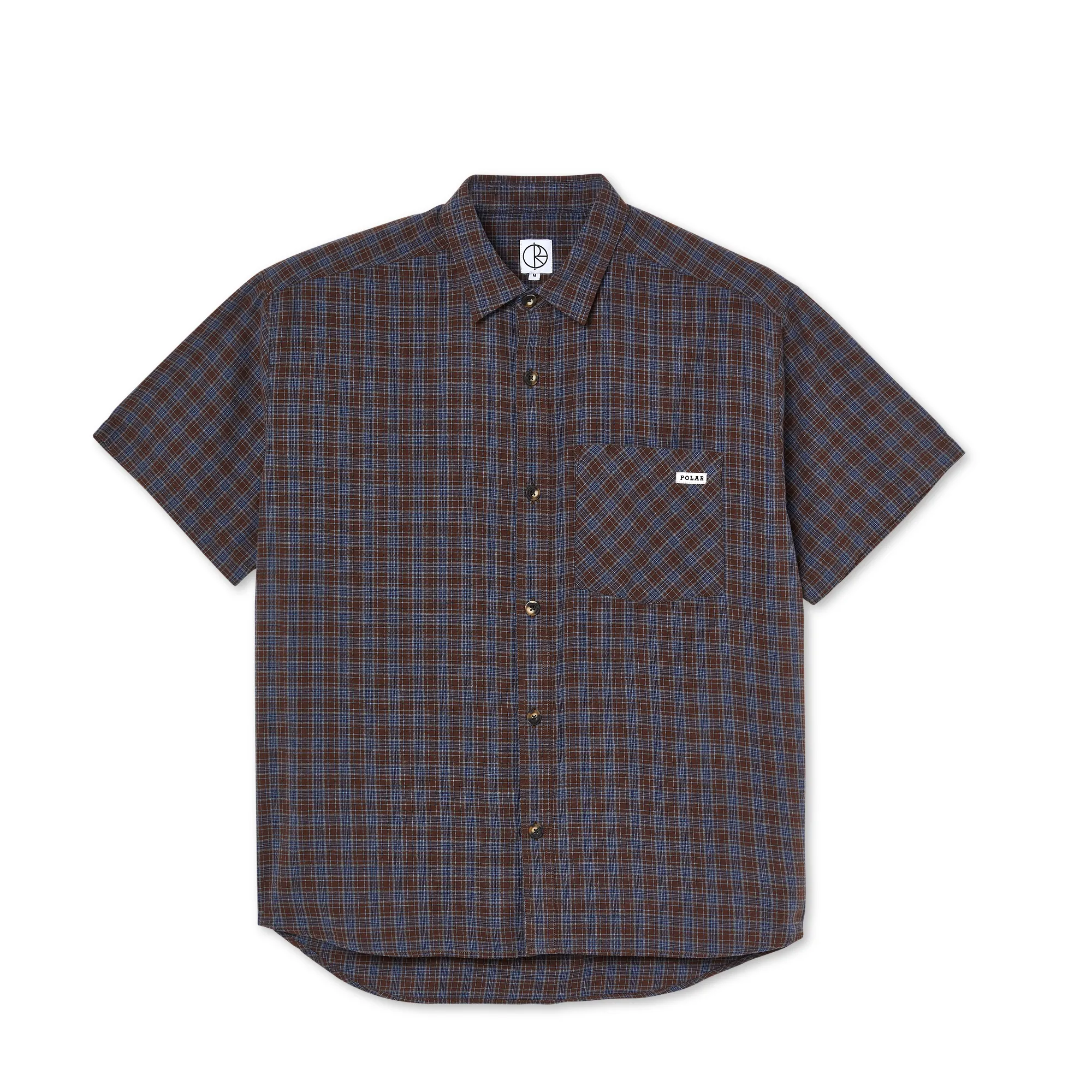 Polar Skate Co Mitchell Poplin Shirt - Brown / Blue