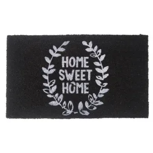 "Home Sweet Home" Black Coir Doormat